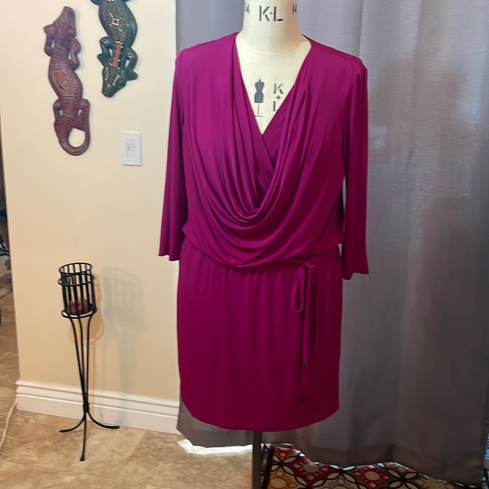 Drapped Neckline Dress
